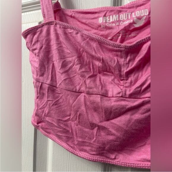 Selena Gomez dream out loud Pink Junior XL Crop Top NWT deadstock Y2K layering - Picture 3 of 5